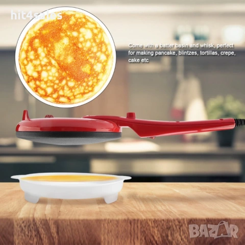 Електрически тиган за палачинки и пролетни рулца. ЧЕРЕН, снимка 2 - Други - 54071912