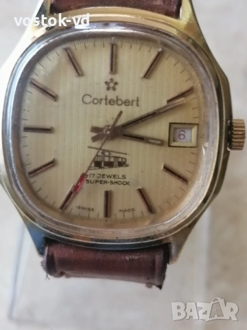 CORTEBERT 17 JEWELS - МЪЖКИ МЕХАНИЧЕН , снимка 9 - Антикварни и старинни предмети - 54421996