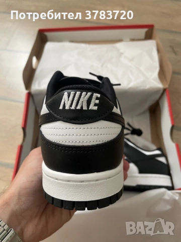 Чисто нови оригинални маратонки Nike Dunk Low Retro (Panda) 44 номер, снимка 3 - Маратонки - 55162419