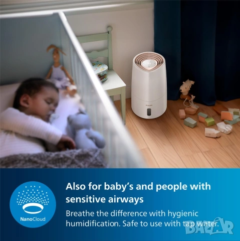 овлажнител за въздух Philips Series 3000 HU3916 10 NanoCloud, снимка 5 - Овлажнители и пречистватели за въздух - 54556424