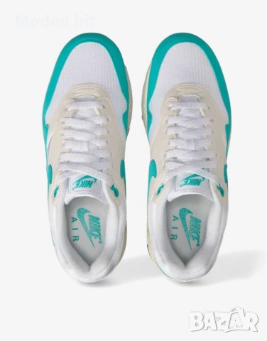 Оригинал! NIKE Air Max 1 Shoes White/Blue дамски маратонки, снимка 4 - Маратонки - 54326704