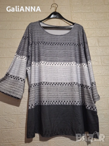 СТРАХОТНА НОВА ТУНИКА ЛИКРА 4XL, снимка 2 - Туники - 54813102