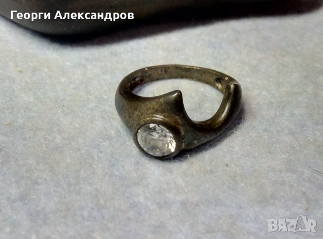 Старинен СКЪПОЦЕНЕН СРЕБЪРЕН ПРЪСТЕН Оксидирано СРЕБРО 800 с Ювелирно Фасетиран БЛЕСТЯЩ КАМЪК, снимка 8 - Антикварни и старинни предмети - 54307112