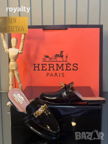 Hermes Нови Дамски Чехли Ерме Различни Цветове , снимка 4 - Чехли - 55082811