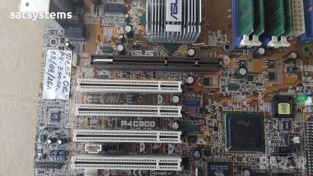 Дънна платка Asus P4C800 Deluxe Socket 478 CPU+FAN+RAM+LAN, снимка 3 - Дънни платки - 55514248