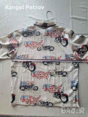 Harley Davidson, American Flag Фанелка с къс ръкав, снимка 4 - Блузи - 55132382