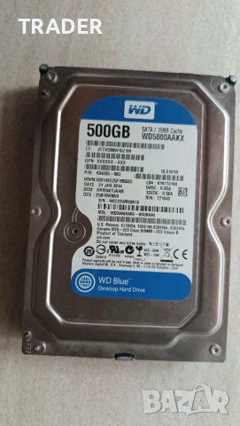 Western Digital Blue WD5000AAKS 500GB 7200 RPM 16MB Cache SATA