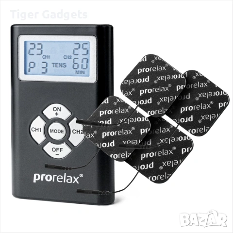 Prorelax TENS/EMS Duo Blackline – електростимулатор за болка, мускулна стимулация и масаж