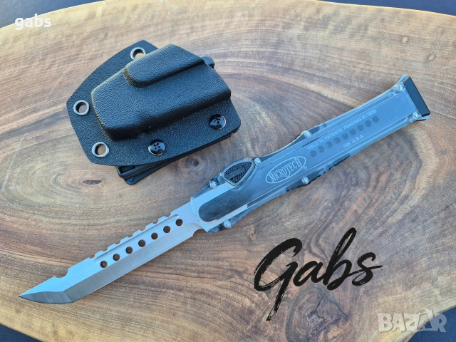 Автоматичен нож Microtech Halo6 2026,прозрачен корпус, снимка 5 - Ножове - 54739335