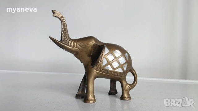 Vintage статуетка на слон, символ на късмет. , снимка 3 - Статуетки - 55001980