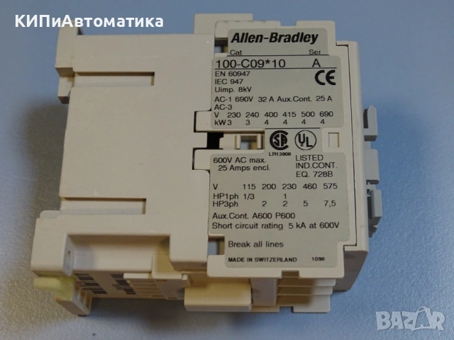 контактор Allen-Bradley 100-C09*10 24V 50Hz 25A Contactor, снимка 7 - Резервни части за машини - 54525450