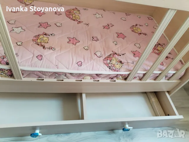 детско легло за момиче с ортопедичен матрак, снимка 3 - Мебели за детската стая - 55399945