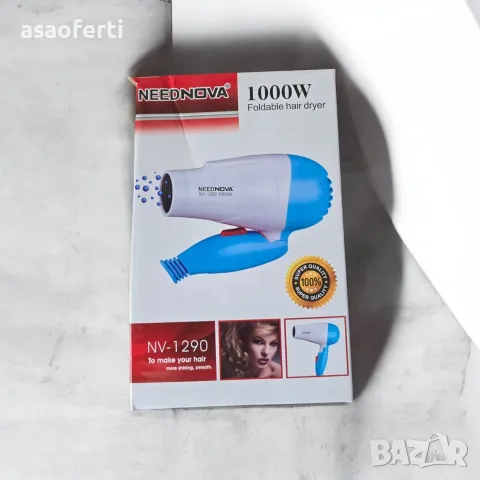 Компактен сгъваем сешоар за коса NEEDNOVA NV-1290, 1000W, снимка 5 - Сешоари - 55422839