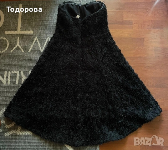 Официална черна рокля - горна част бюстие, асиметрична, снимка 6 - Рокли - 54574193