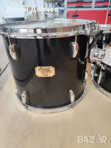 Барабани Pearl Export Series (Made in Taiwan) – 3 тома с I.S.S. холдери + Соло барабан, снимка 2 - Ударни инструменти - 55349759