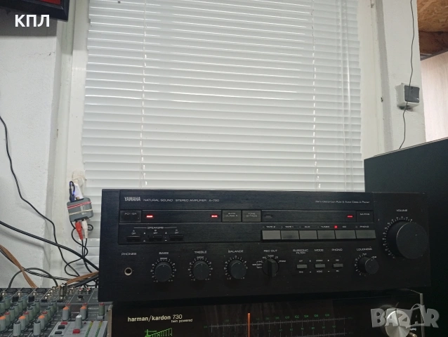 Усилвател Yamaha A-720, снимка 4 - Ресийвъри, усилватели, смесителни пултове - 54797262