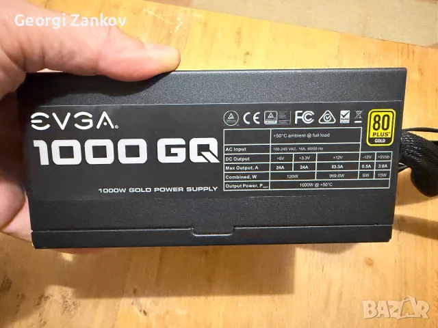 EVGA 1000 W SuperNova Gold 80, снимка 3 - Захранвания и кутии - 55656978