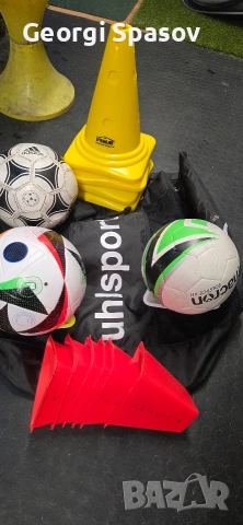 Футболни топки,конуси,торба за футбол