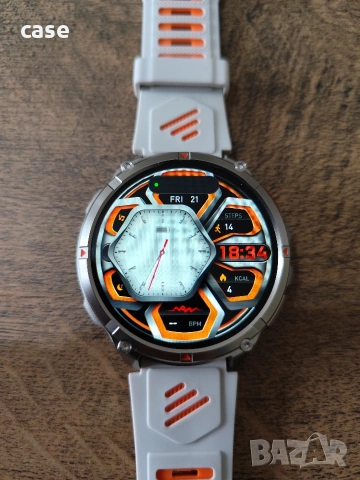 Смарт часовник 1.7инча голям HD дисплей с голяма батерия 1100mah издържа 3седмици