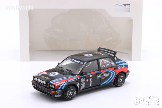 Lancia Delta HF INTEGRALE n.1 Tribute to BIASON Rallye Monte Carlo 1990 - мащаб 1:18 Solido кутия, снимка 5 - Колекции - 54708631