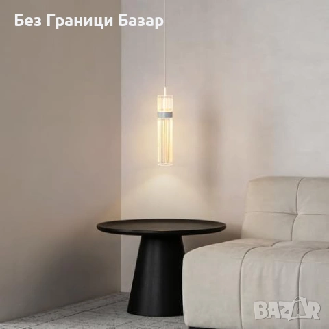 Ново LED висящо осветление цилиндър регулируема височина 150 см лампа 3 цвята светлина, снимка 6 - Лед осветление - 54206989