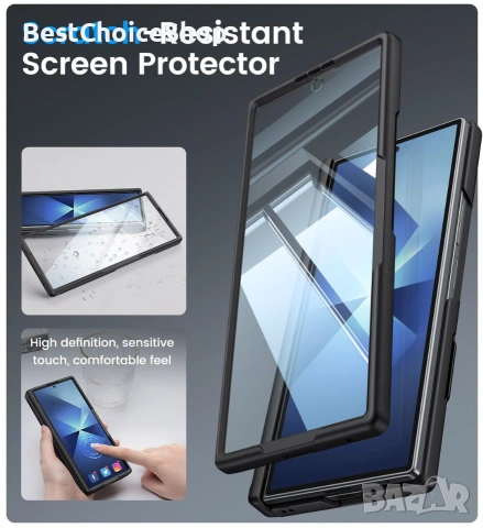 Калъф за Samsung Galaxy Z Fold 7 с отделение за карти протектор екран и панта удароустойчив, снимка 4 - Калъфи, кейсове - 55166360