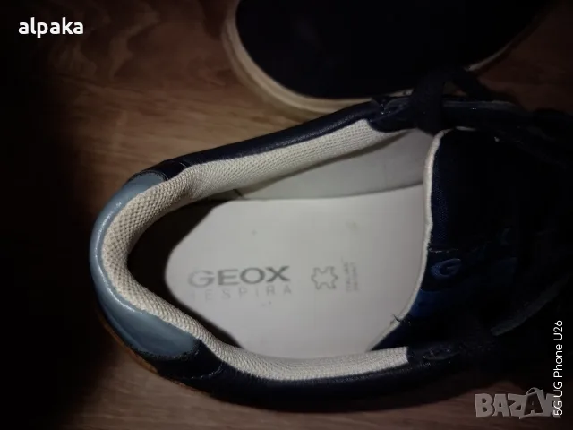 Продавам два броя маркови италиански спортни кожени обувки Geox №44, снимка 6 - Маратонки - 55425167