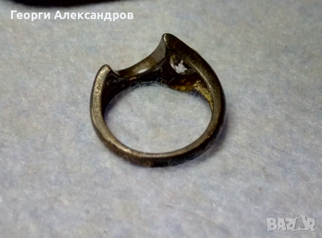 Старинен СКЪПОЦЕНЕН СРЕБЪРЕН ПРЪСТЕН Оксидирано СРЕБРО 800 с Ювелирно Фасетиран БЛЕСТЯЩ КАМЪК, снимка 9 - Антикварни и старинни предмети - 54307112