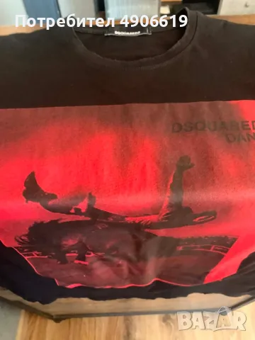 Dsquared2 "Dsquared2 Dance" черна тениска | Червена щампа | Като нова, снимка 6 - Тениски - 55543030