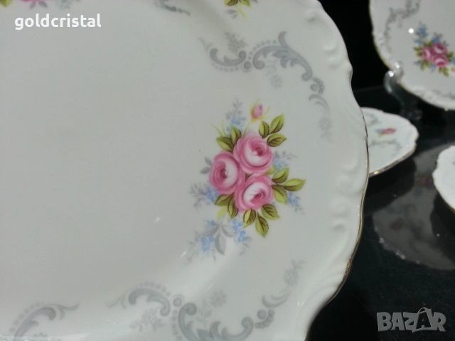 английски фин костен порцелан чинии, снимка 6 - Антикварни и старинни предмети - 54351369