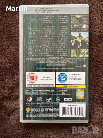 The Matrix: Reloaded - PSP PlayStation Pocket UMD VIDEO DISK, снимка 2 - Игри за PlayStation - 54661816