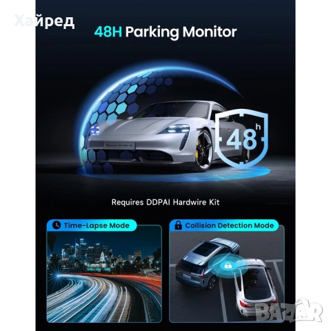 Нова Камера за кола DDPAI Z50 Pro 4K, GPS, 128GB, 4G LTE, WiFi 6, снимка 4 - Друга електроника - 54196571