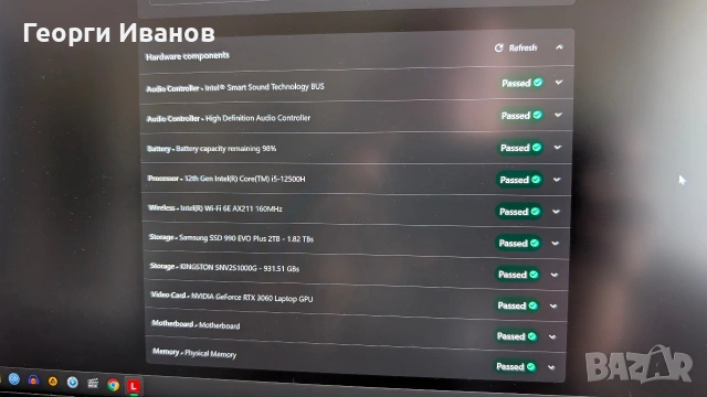 Lenovo Legion 5 pro i5 12500h RTX3060 6 GB  32 gb ddr5 + подарък раница, снимка 7 - Лаптопи за игри - 55198711