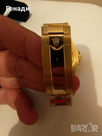 Мъжки часовник Submariner Gold / Black – Автоматик, снимка 6 - Мъжки - 55003654