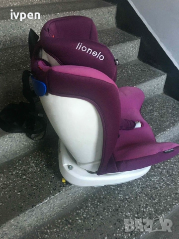 Столче за кола ISOFIX Lionelo Bastiaan, Въртящо, 9-36 кг, Лилаво, снимка 3 - Столчета за кола и колело - 55253946