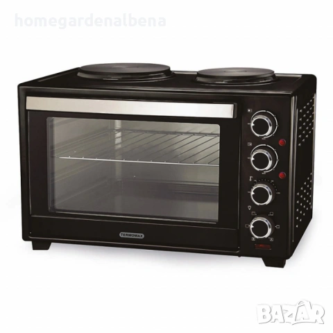 Малка готварска печка TERMOMAX TXC56CL 2 котлона фурна 55л 1600W 230°C, снимка 5 - Печки, фурни - 54165902