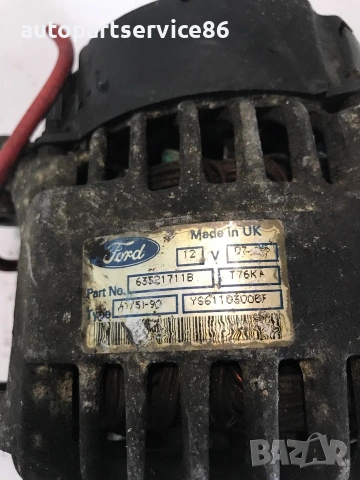 Алтернатор Denso за Ford Connect 1.8 дизел (2005) Ys6110300, снимка 3 - Части - 55050978