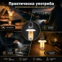 Мощна акумулаторна преносима LED лампа къмпинг осветление лед фенер за риболов туризъм палатка силна, снимка 3