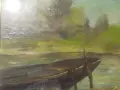 Антикварна маслена картина италиански автор, снимка 9