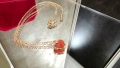 Van Cleef & Arpels VCA Rose Gold Red Carnelian Sweet Heart Дамско Колие, снимка 1