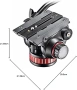 Manfrotto MVH502AH видео глава с плоска основа и фиксиран лост, видео глава за компактни видеокамери, снимка 4