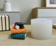 3d Книги книга тога шапка и свитък силиконов молд форма фондан шоколад гипс смола свещ декор, снимка 1