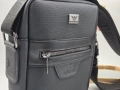 Emporio Armani Нова Луксозна Кожена Черна Мъжка Чанта Армани, снимка 4