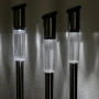 Комплект от 3 броя Led соларни лампи XL 57см - неръждаема стомана, сензор и до 8 часа светене, снимка 6