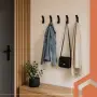 Комплект 5 броя Куки тип закачали за захващане към стена RUHHY, метал, 7х3х2 см, черни, снимка 2