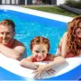 Надуваем семеен басейн 210 × 135 × 56 см – Здрав PVC материал и 3 въздушни камери, снимка 8