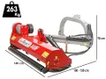 Страничен мулчер за трактор GeoTech PRO 125 см | Хидравлично рамо | 30–35 к.с., снимка 2
