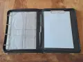 папка за документи луксозна с цип класьор и клипборд кожена черна А4, снимка 2