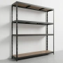 Премиум метален стелаж HÖGLER 180x180x60 см – 4 рафта, 1200 кг, индустриална здравина, снимка 1