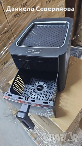 Air Fryer 32852A Две в 1/ 4.3L + top grill - 1500W (NEW)., снимка 11 - Фритюрници - 54566642